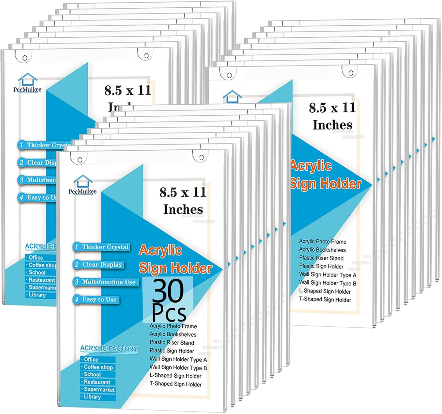 PecMuikee Acrylic Sign Holder 8.5x11 for Versatile Display Needs