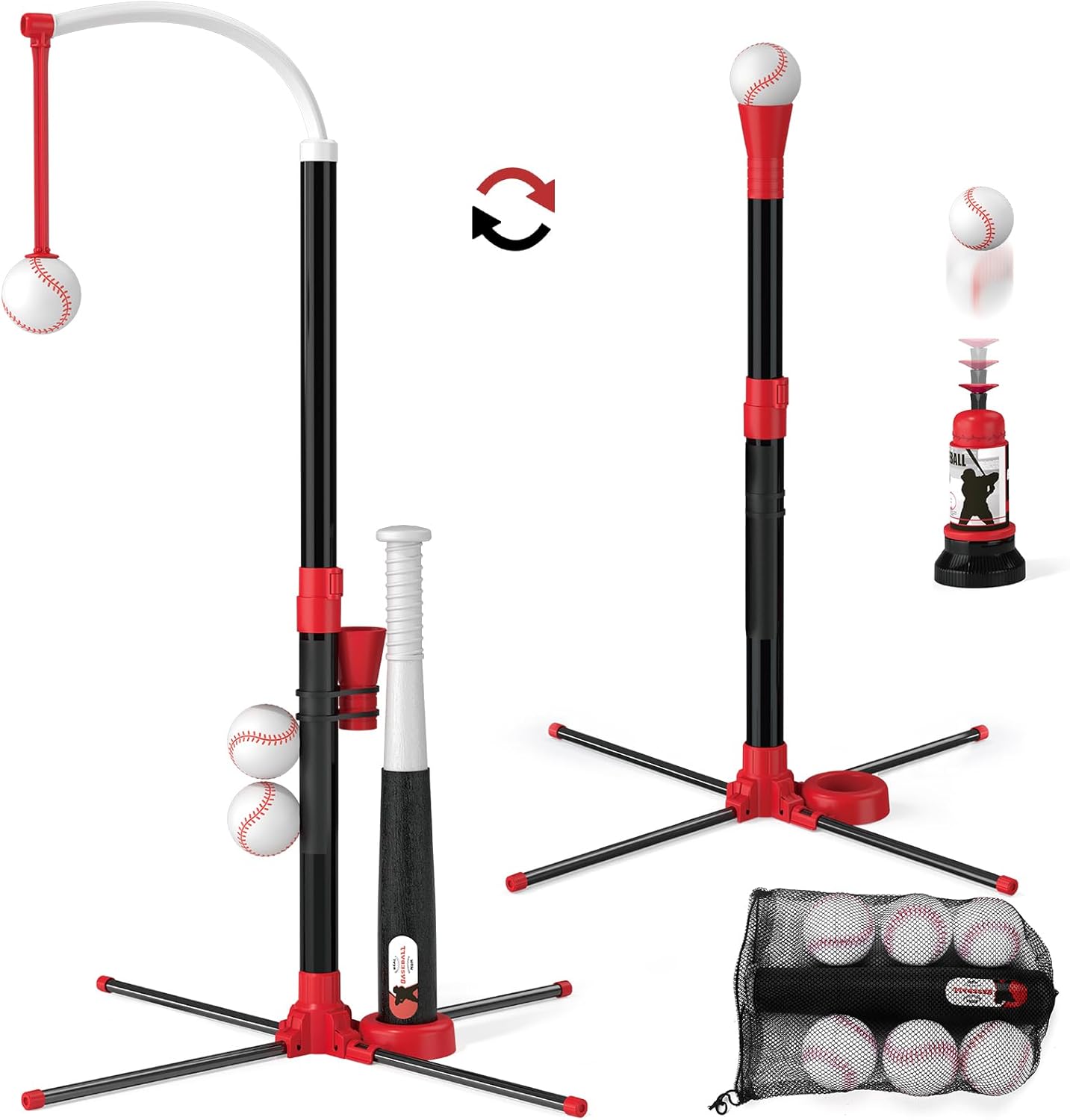Ultimate 3-in-1 T Ball Set - Adjustable, Auto Pitching, Fun!