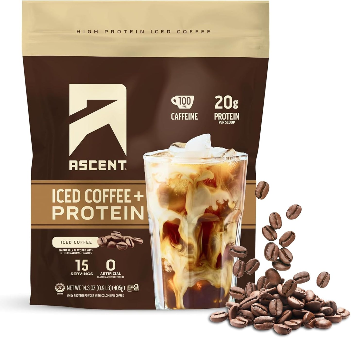 Ascent Iced Coffee Protein Powder - Energizing Coffee Blend