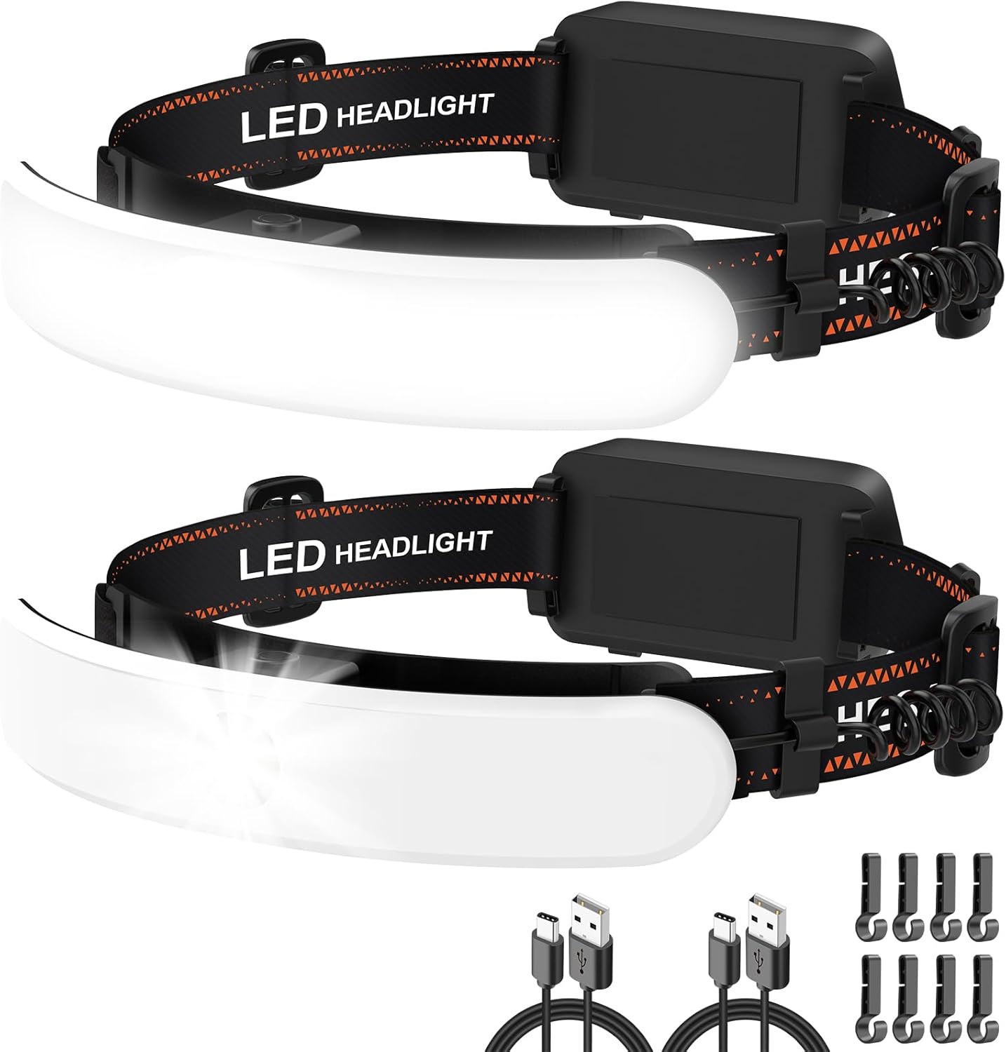 Rechargeable Headlamp High Lumen 230 Wide Beam 1800 Lumen