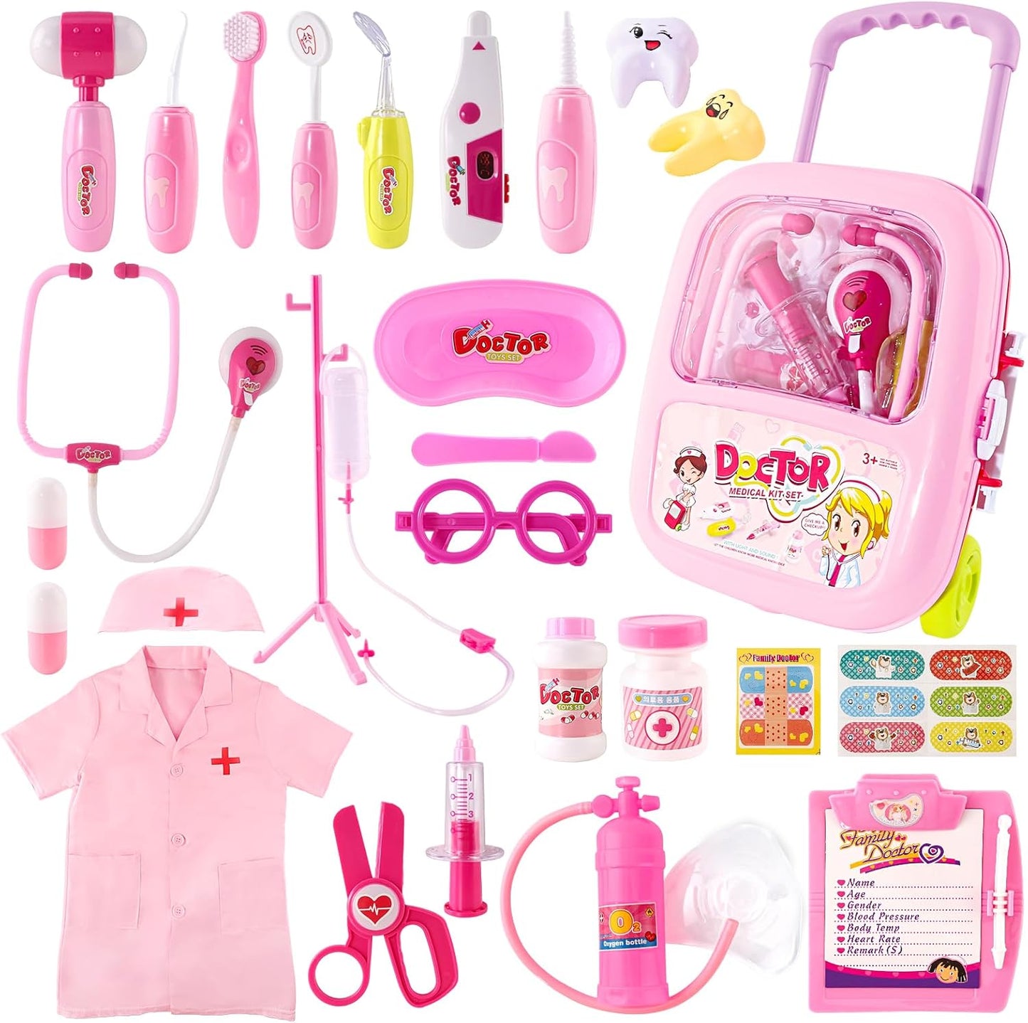 Real Stethoscope & Medical Bag Doctor Kit for Girls