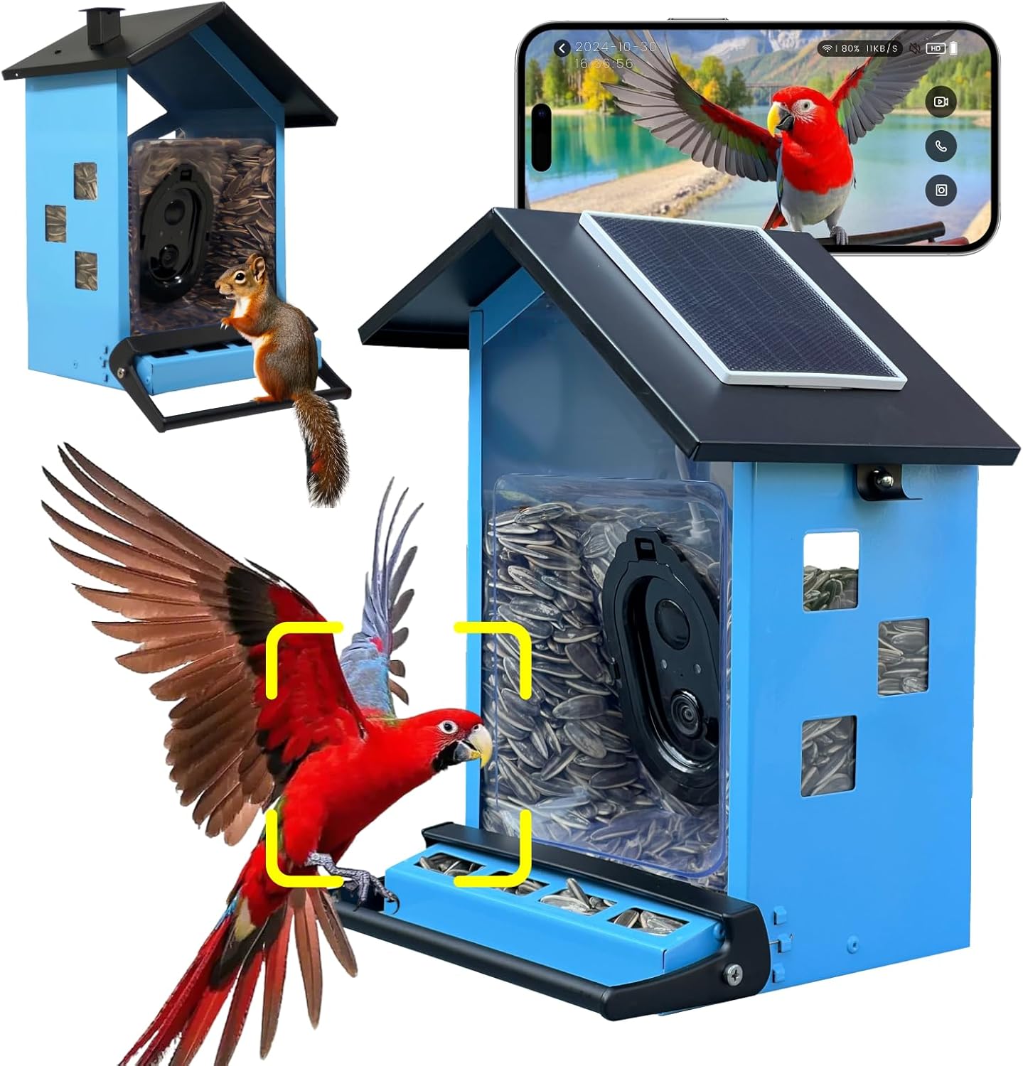 Smart Bird Feeder with Camera & Squirrel Prevention