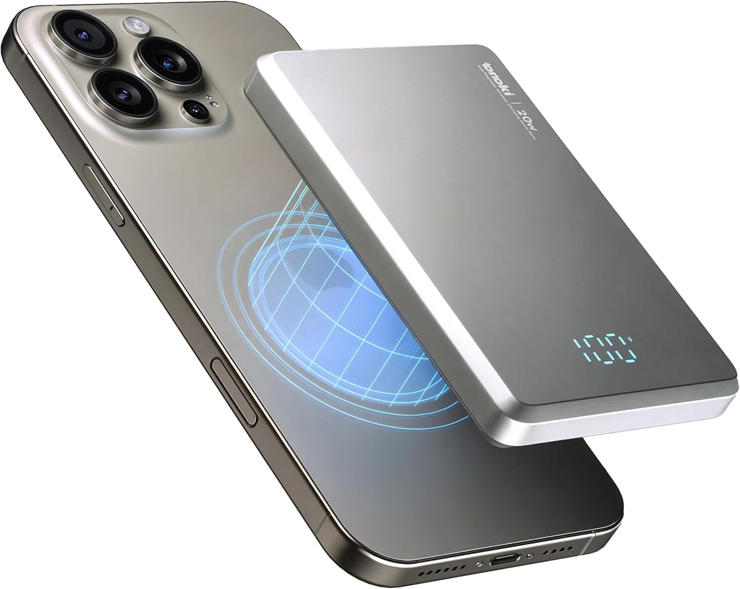 Ultra-Slim Magnetic Power Bank for iPhone & Android Devices