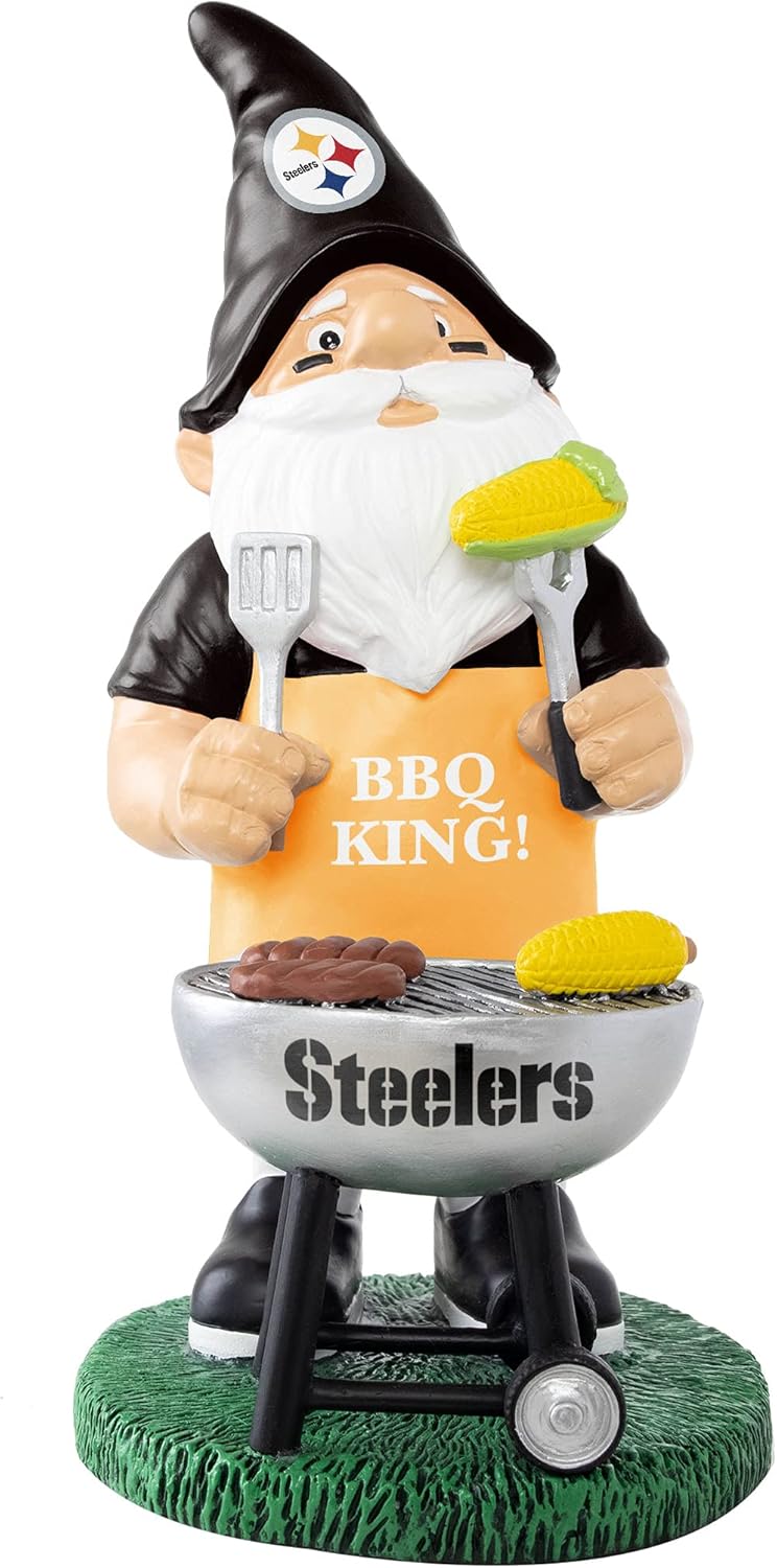 FOCO NFL Unisex-Adult Team Logo Grill Garden Statue Gnome 10in