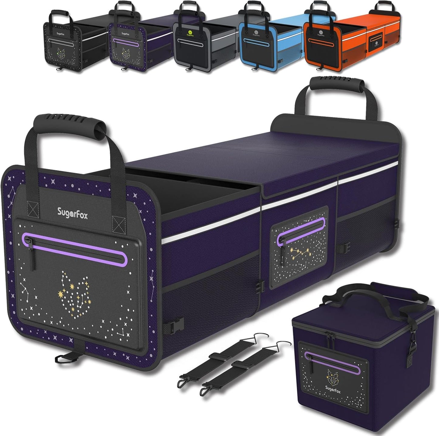 95L Large-Capacity Car Trunk Organizer with Ice Pack & Design