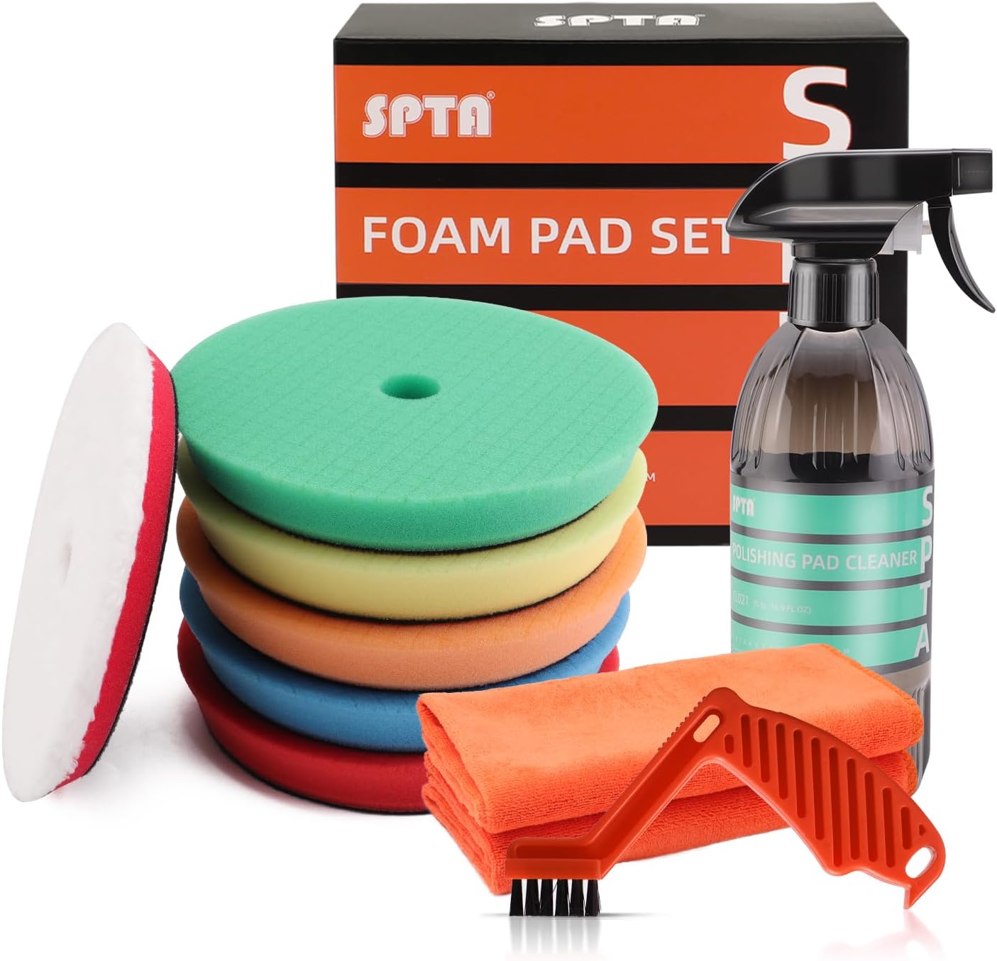 SPTA Polishing Pads Set for 6 Inch Orbital Buffer Polisher
