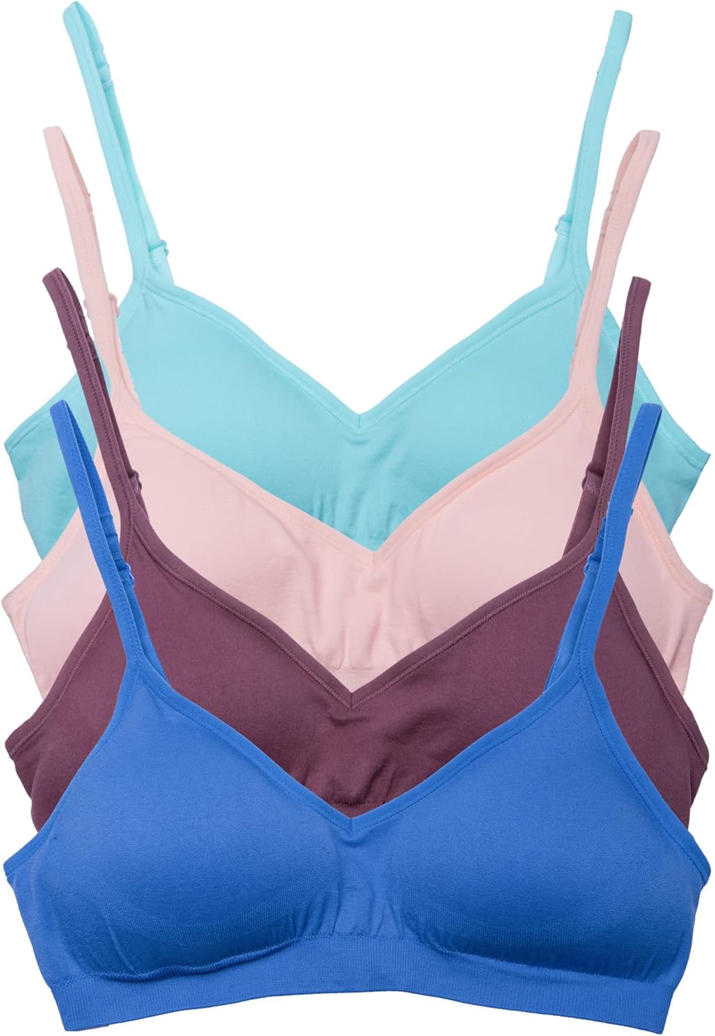 Kalon Womens Demi Padded Bralette 4 Pack for All-Day Comfort