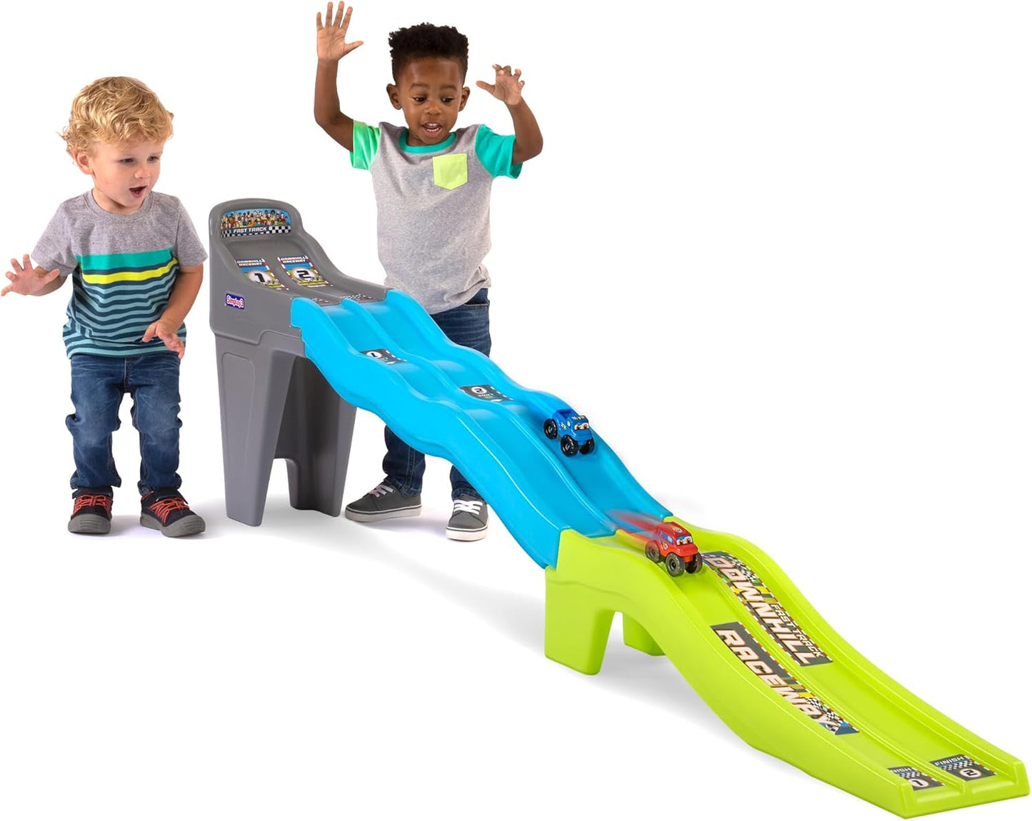 Simplay3 Fast Track Downhill Raceway for Kids with 2 Cars