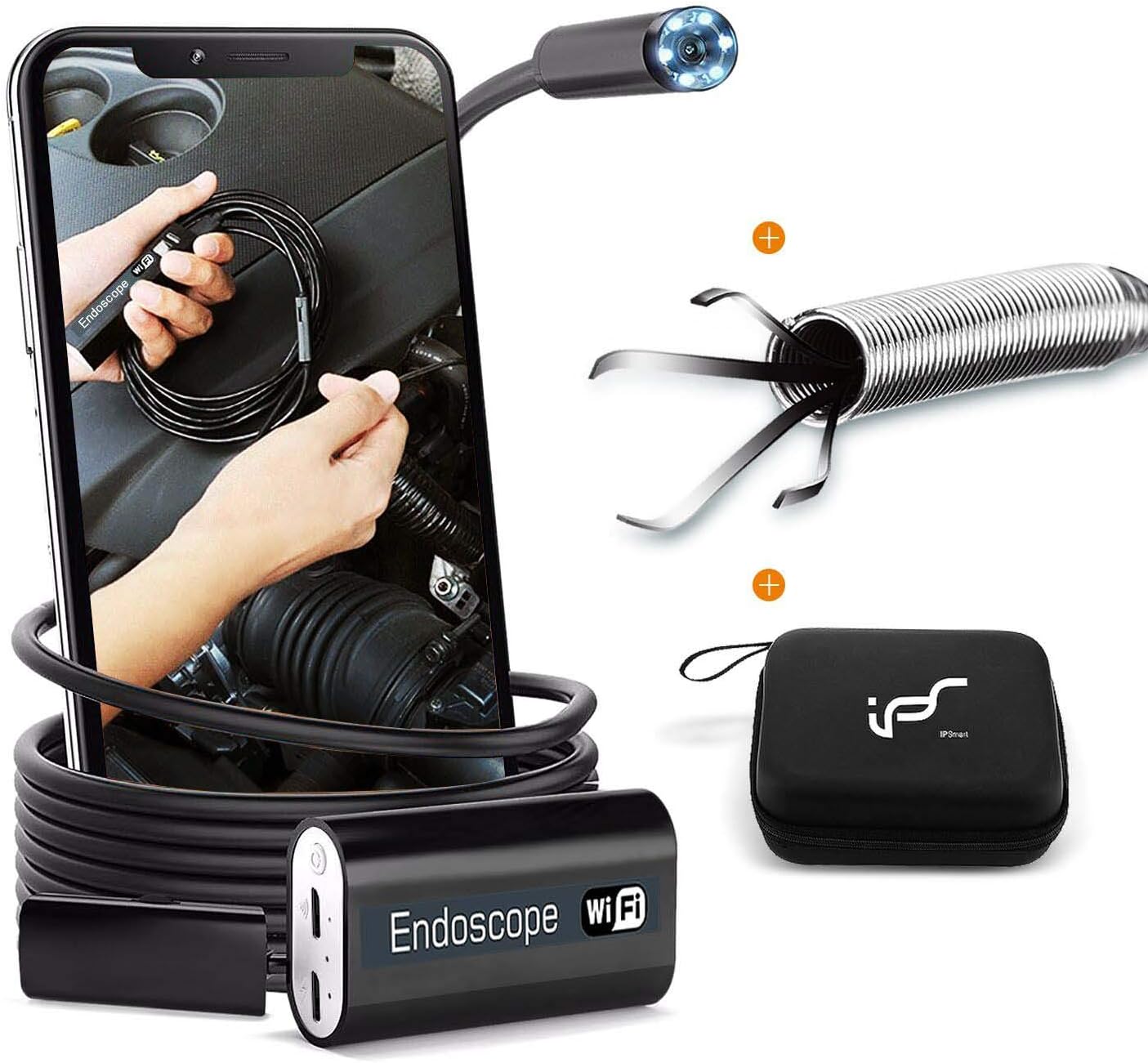 Wireless Endoscope Camera for Android with Flexible Grabber Tool