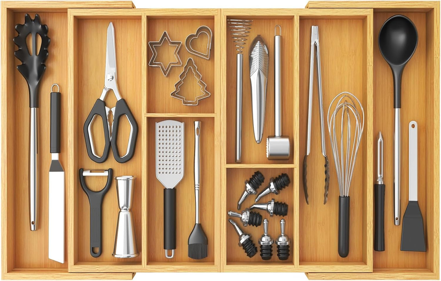 Lifewit Large Utensil Organizer for Kitchen Drawer Storage