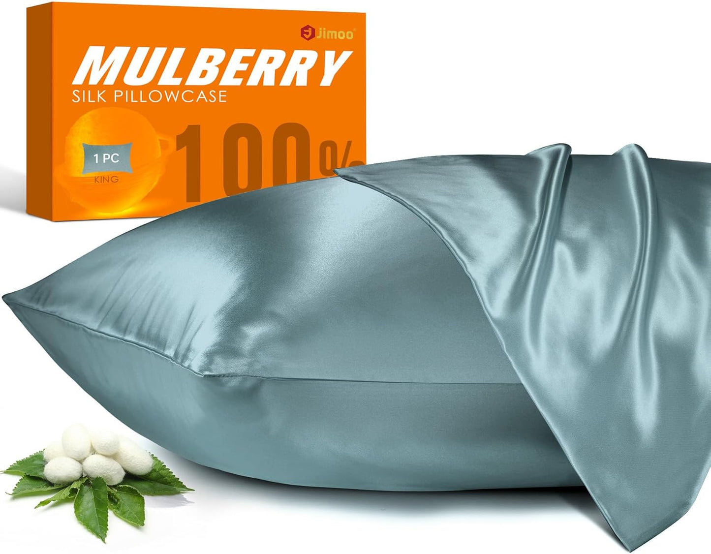 100% Mulberry Silk Pillowcase for Hair and Skin, King Size