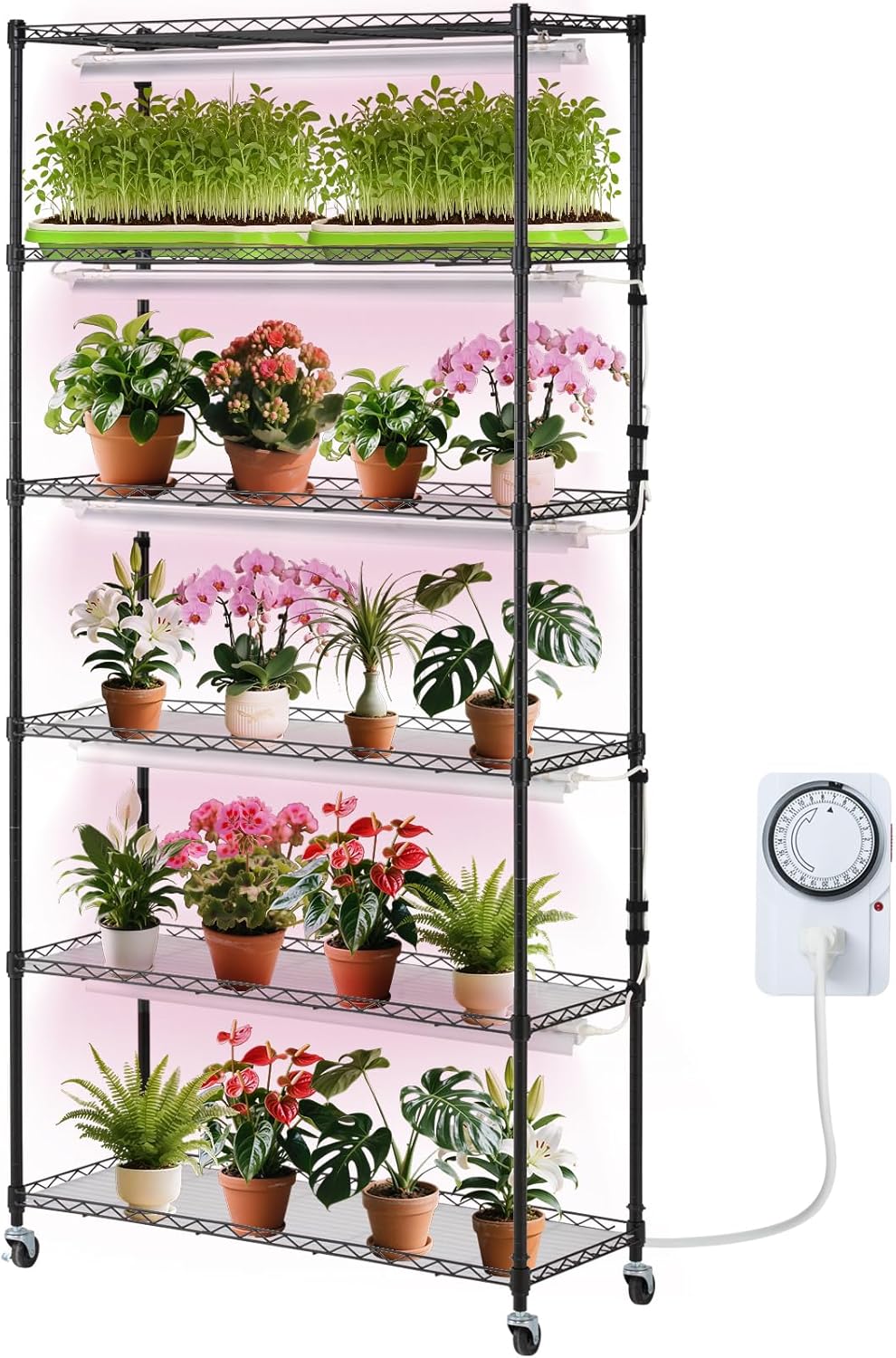VEVOR Plant Stand with Grow Light for Indoor Gardening Needs