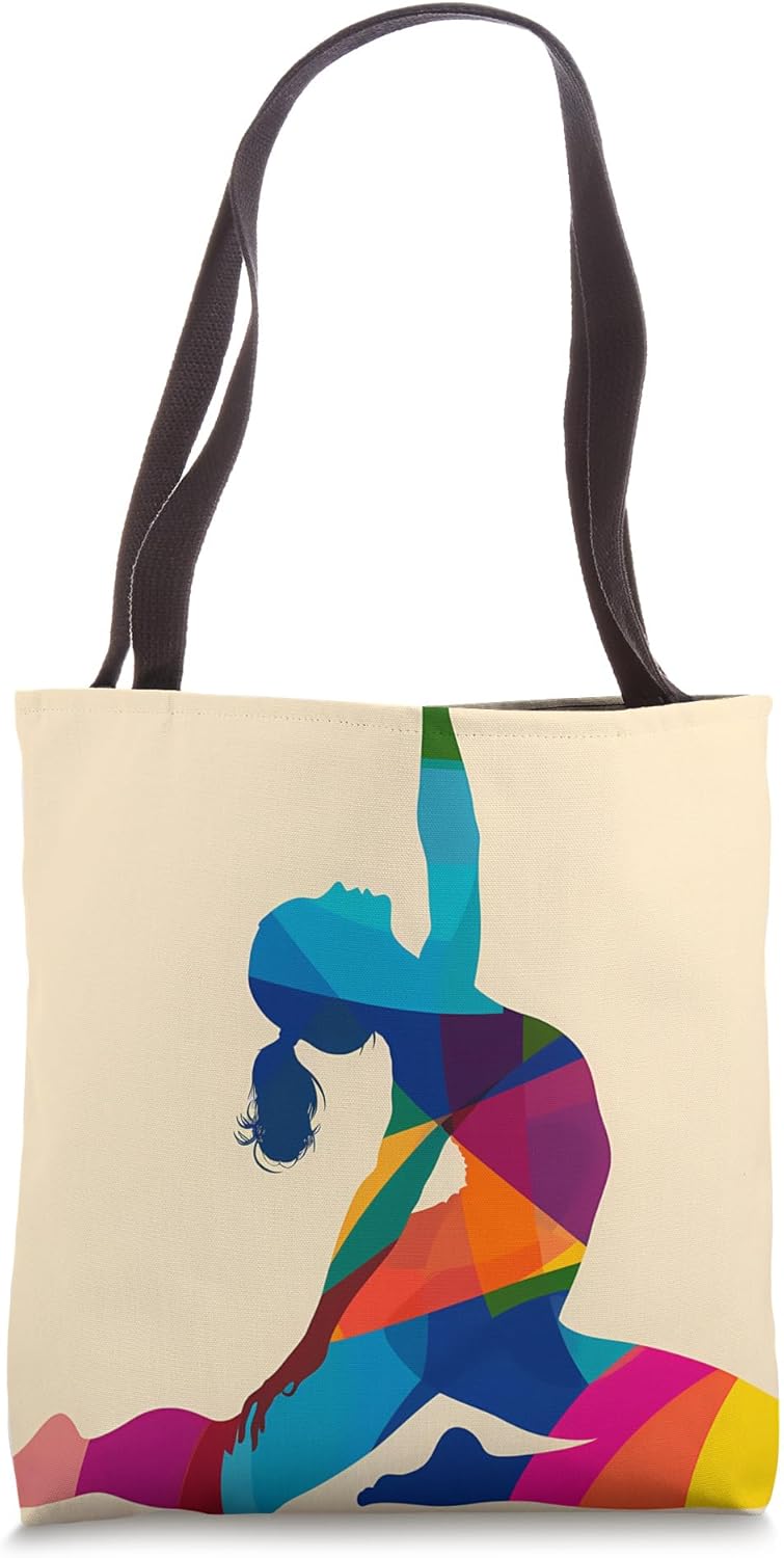 Stylish Color Block Yoga Tote Bag