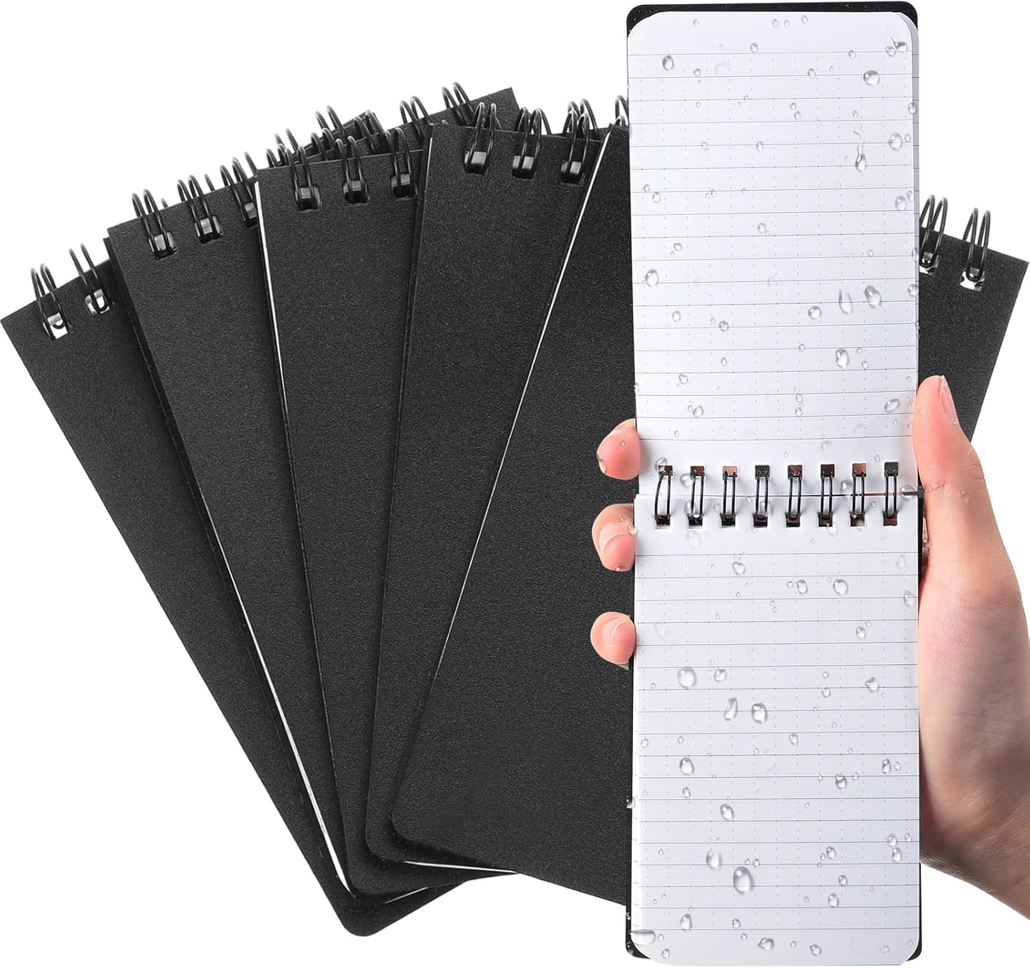 Waterproof Pocket Notepads Set - Grid Lines, All Weather, Office Essential