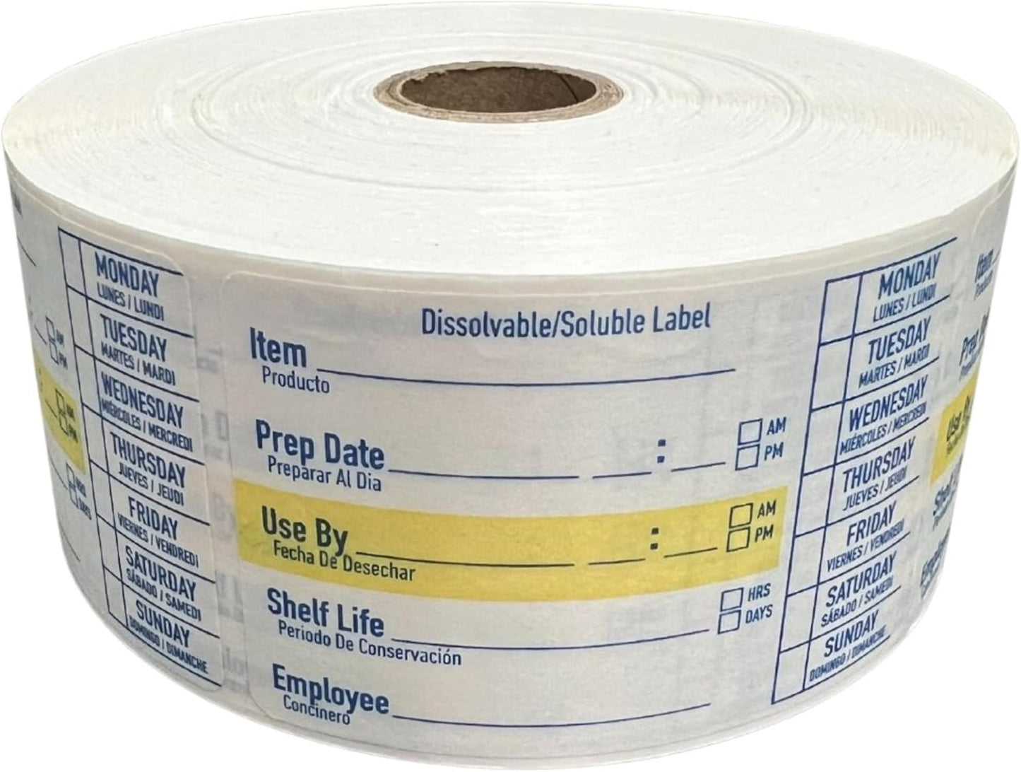 Dissolvable Food Labels for Storage Bins and Containers, 1000 Pack