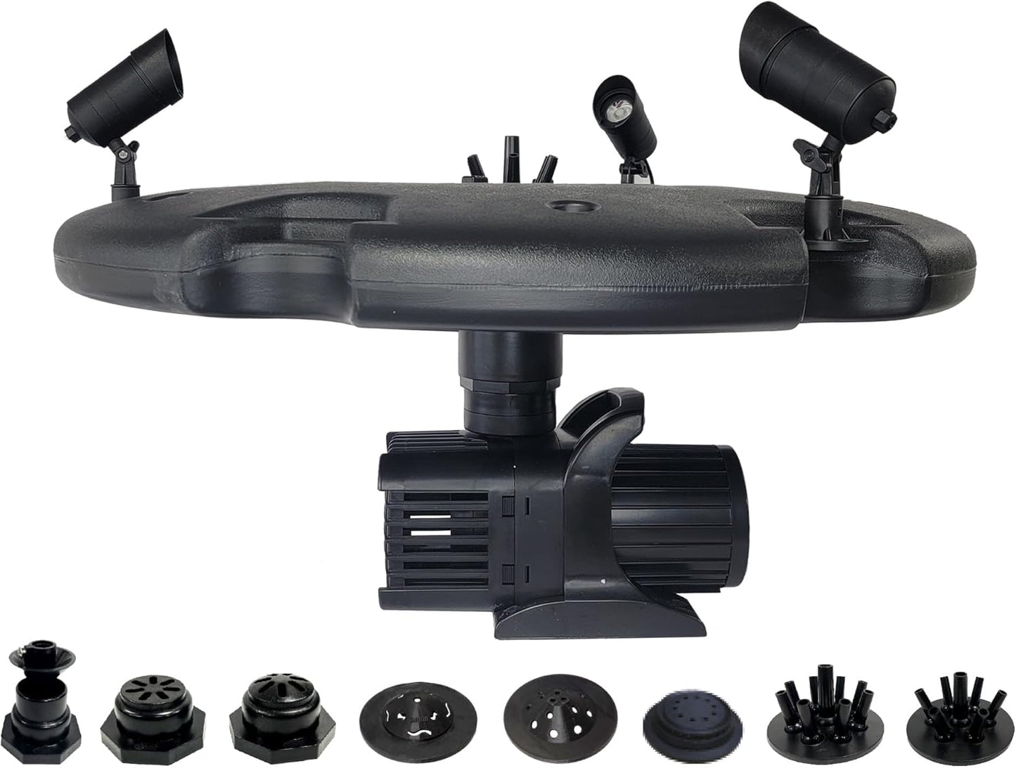 Floating Fountain 1.2 HP Pond Aerator with Color-Changing Lights