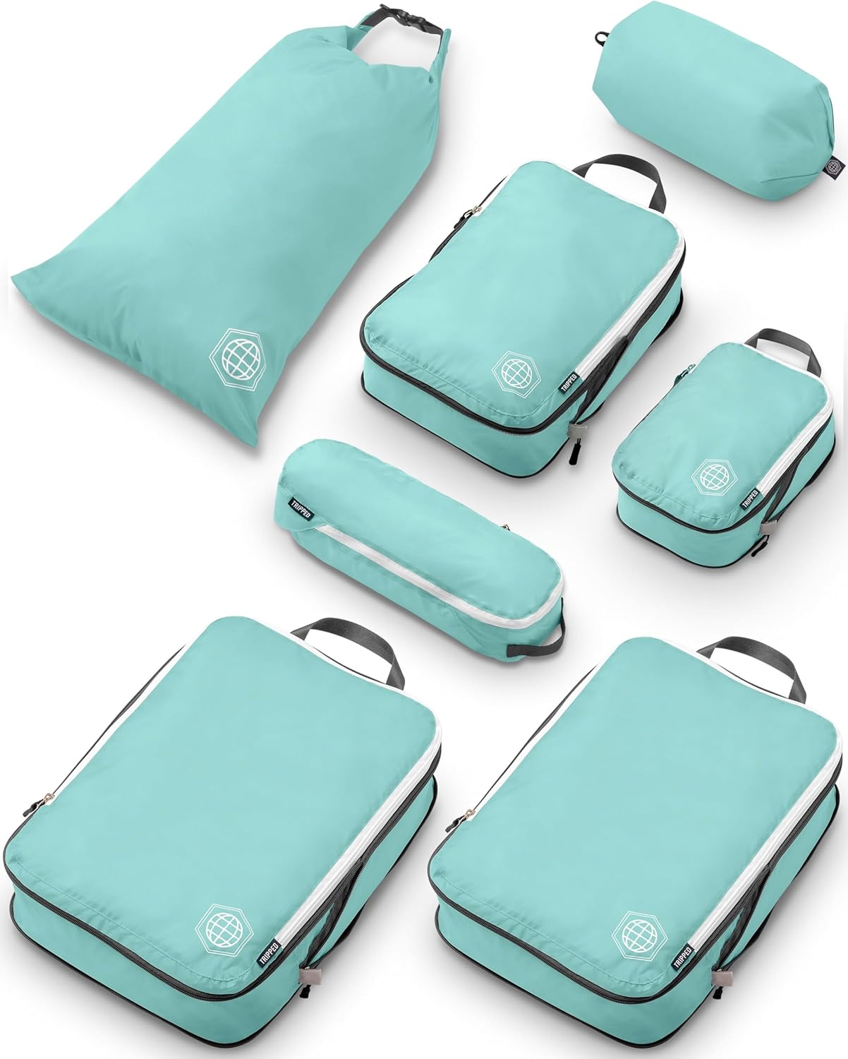 Large Compression Packing Cubes for Travel - 7 Piece Set