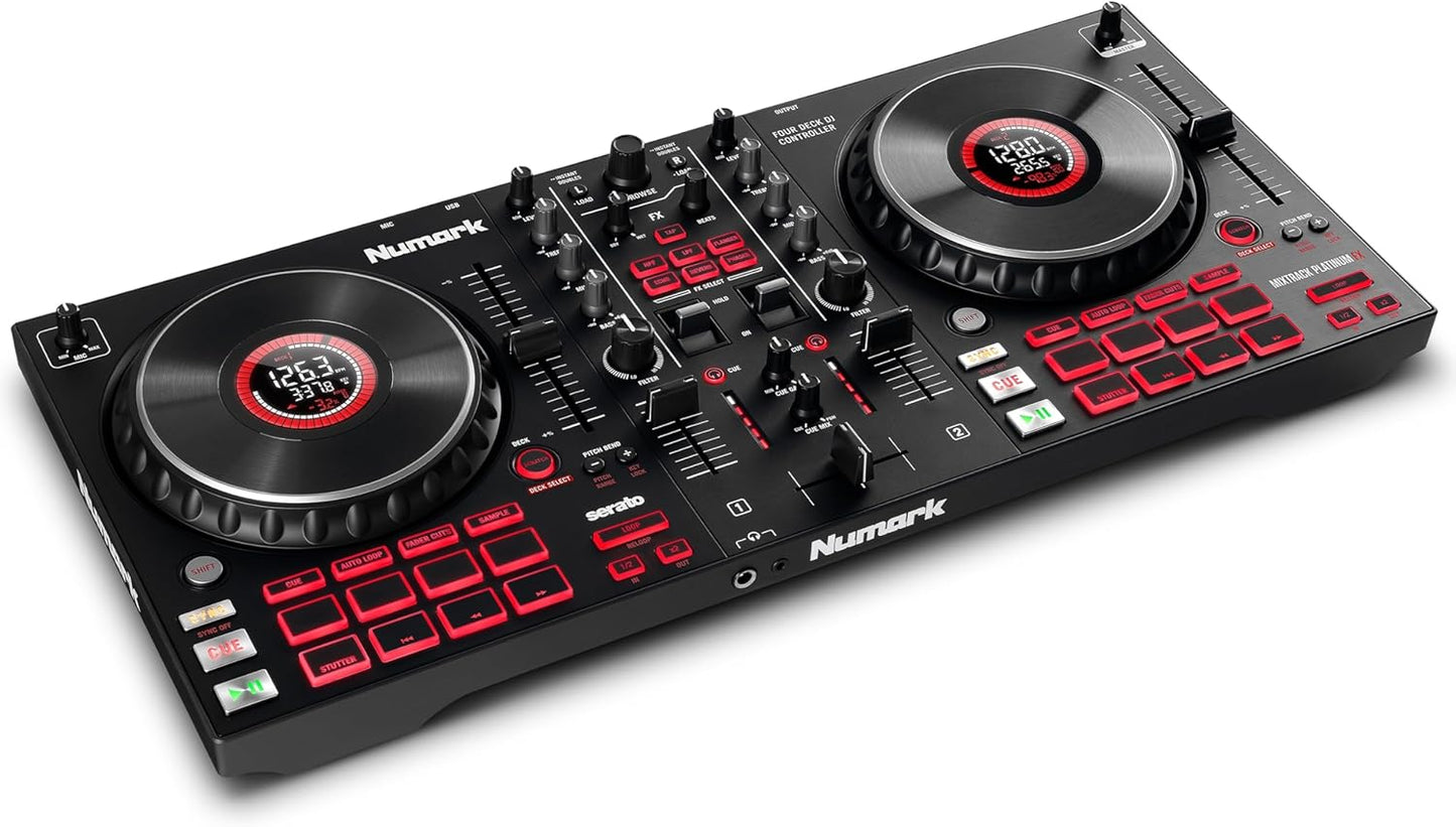 Numark Mixtrack Platinum FX DJ Controller with Jog Wheel Displays