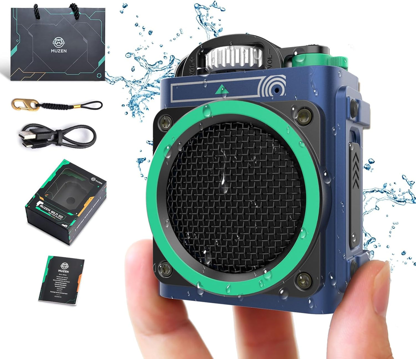 Muzen Portable Waterproof Bluetooth Speaker