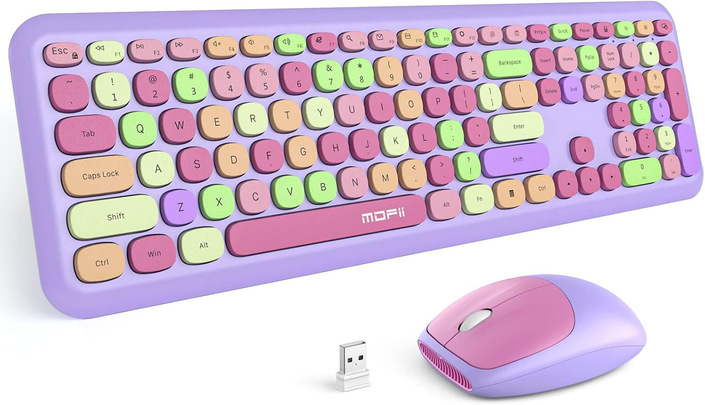 MOFII Wireless Keyboard and Mouse Combo for Colorful Setup