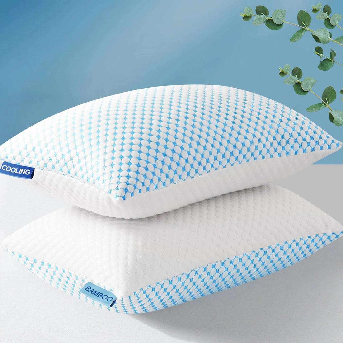 Adjustable Cooling King Pillows 2 Pack