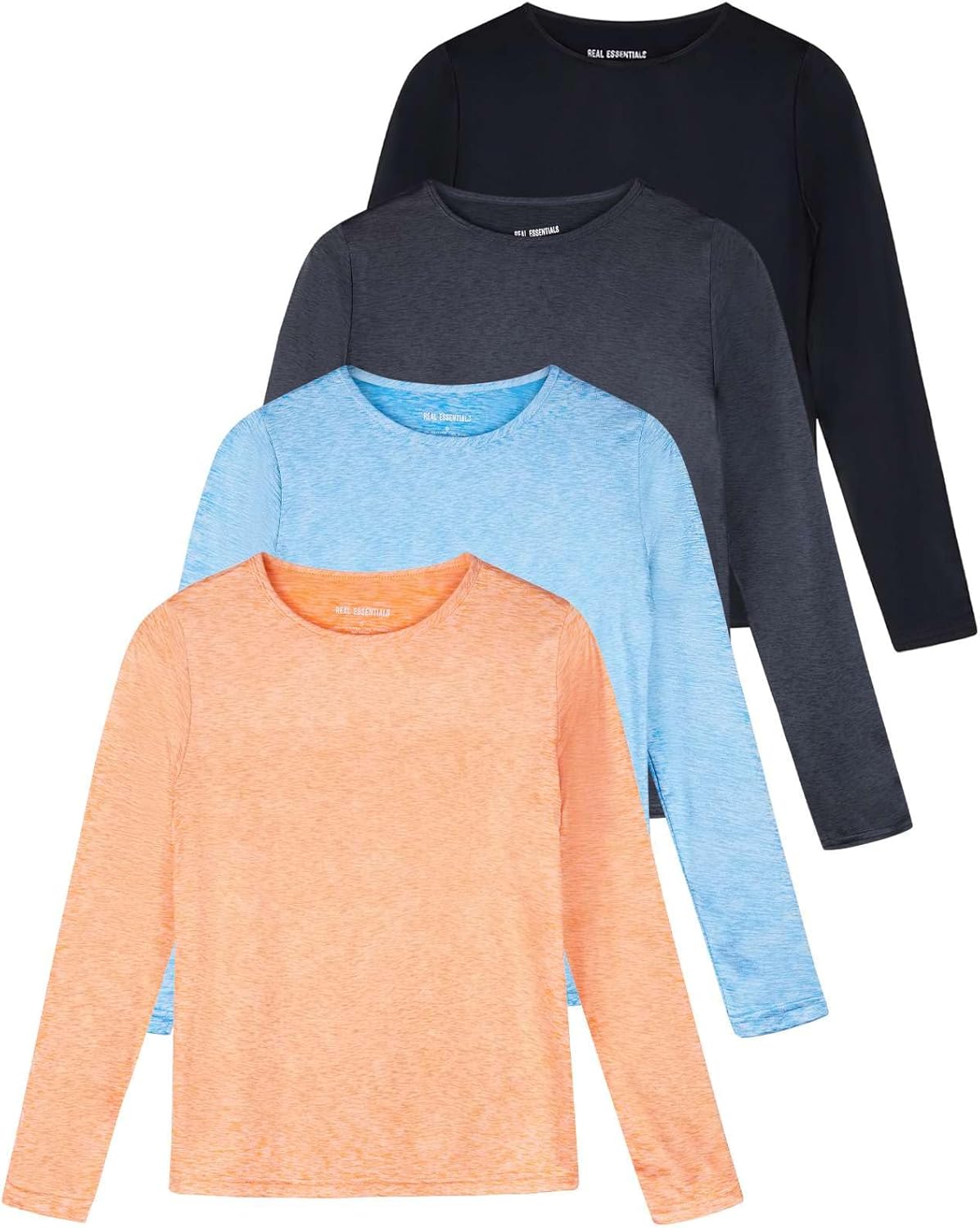 Real Essentials Women's UPF 50+ Quick Dry Long Sleeve Sun Shirts