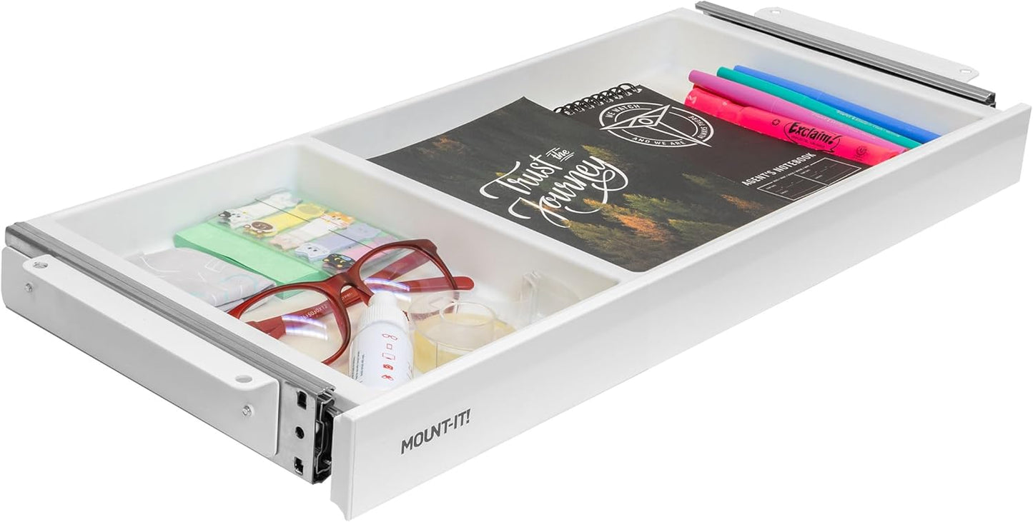 Organize Desk Clutter with Under Desk Drawer by Mount-It!