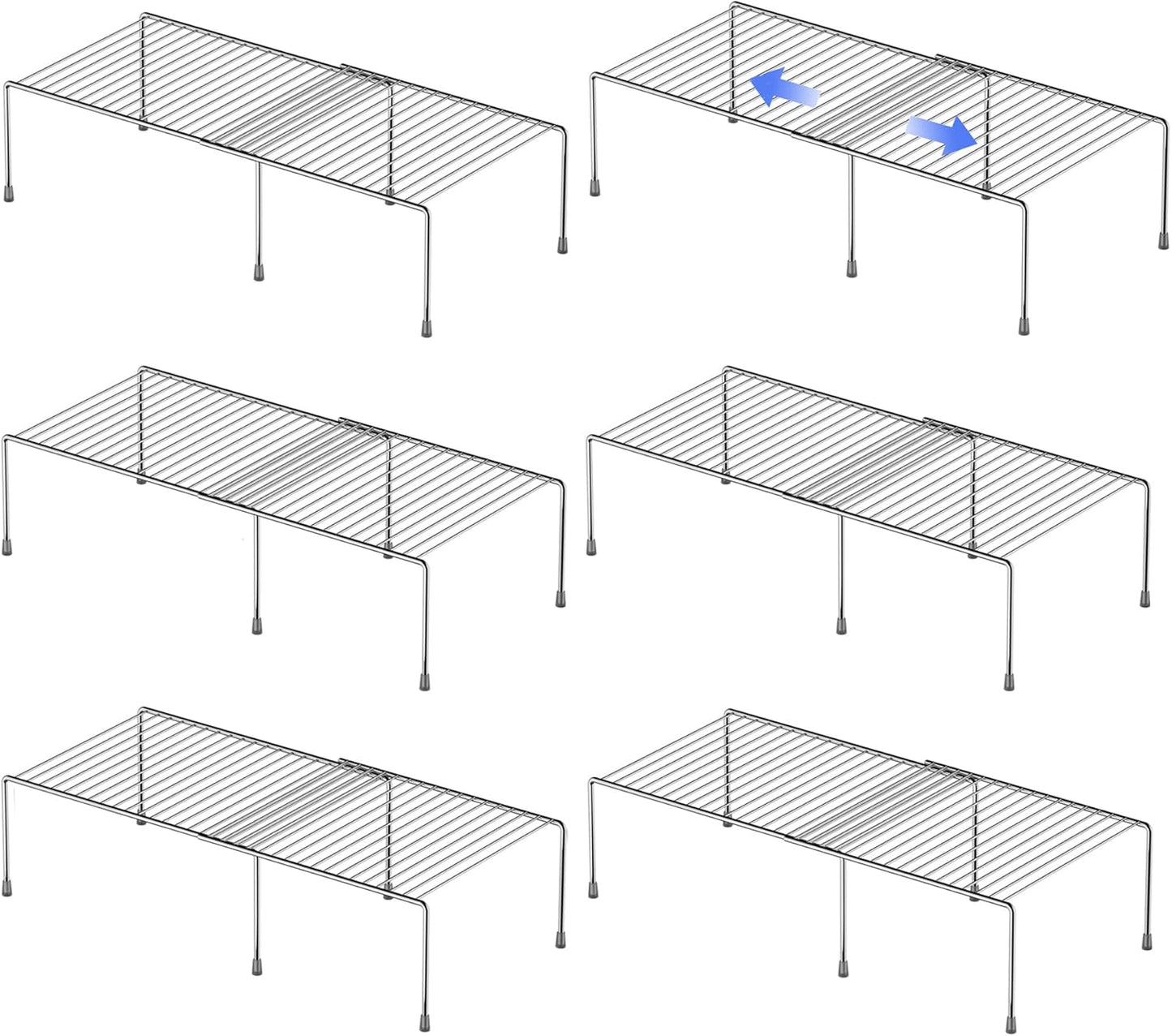 Expandable Metal Kitchen Storage Shelf Rack for Organizing Space