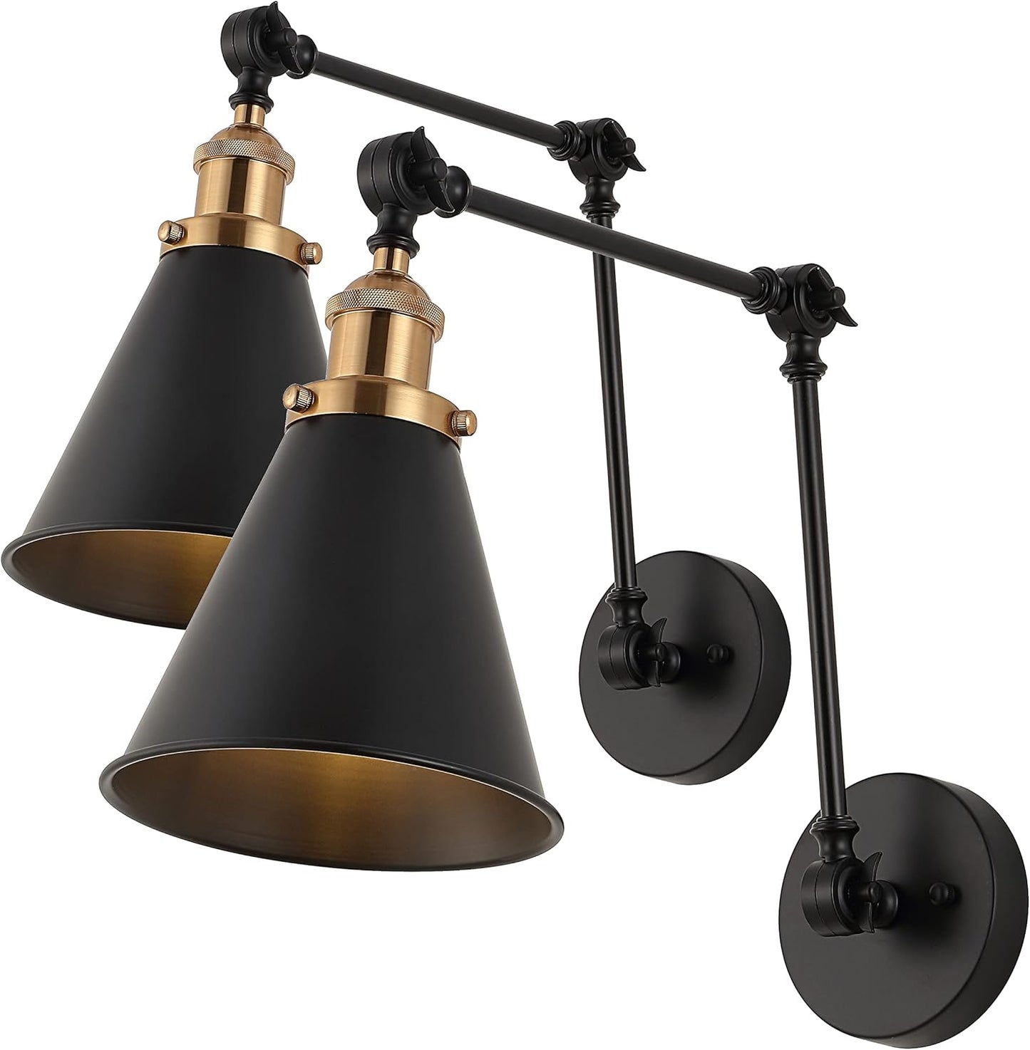 Rover 7in Farmhouse Industrial Adjustable Arm LED Wall Sconce Set