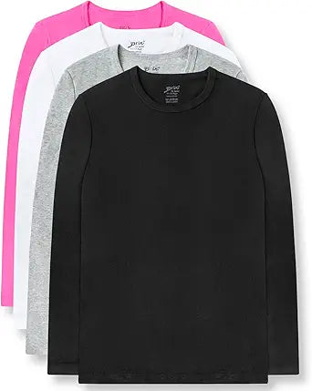 Brix Girls' Long Sleeve Tees - Super Soft Cotton T Shirts