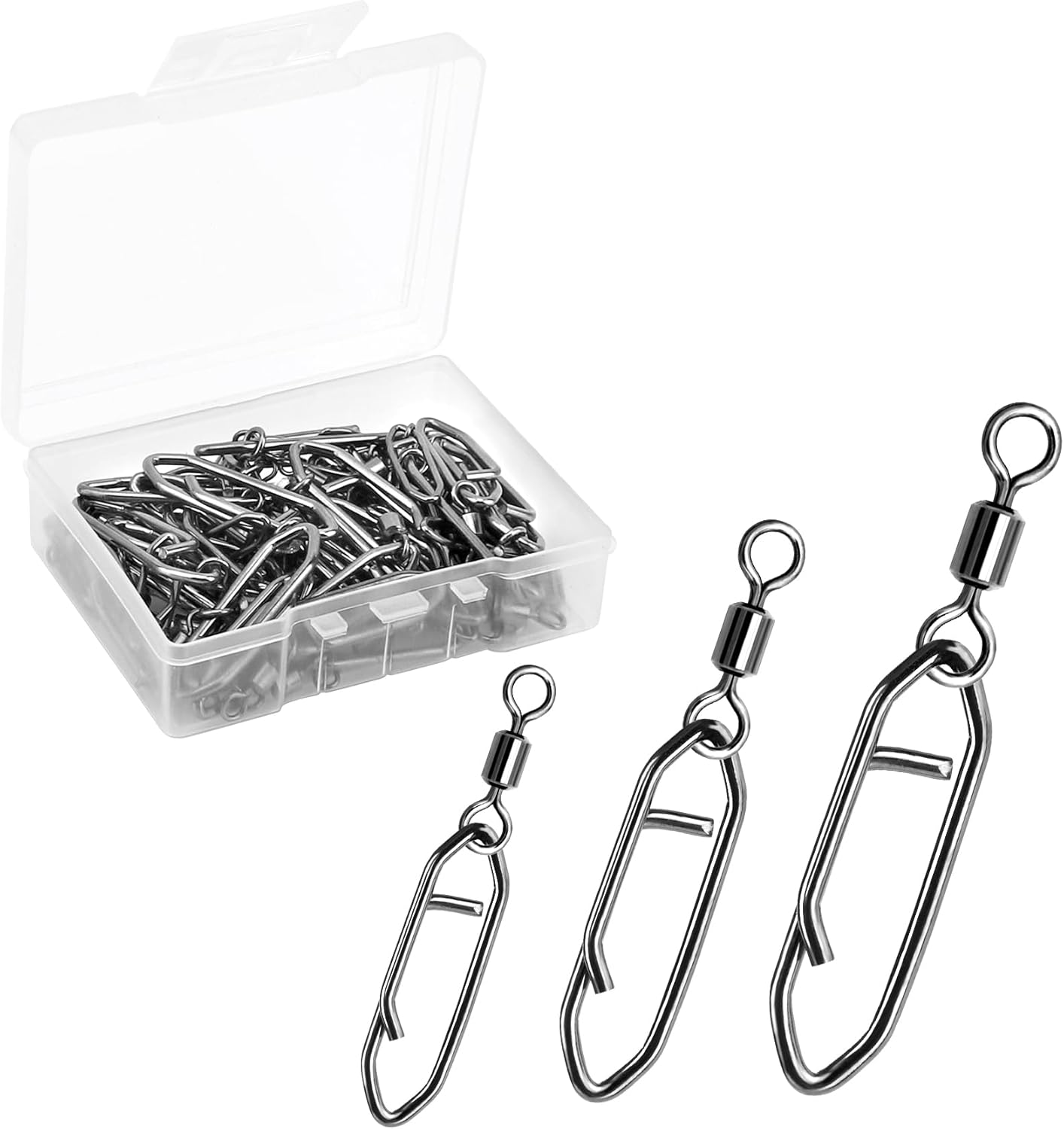 Smoothly Secure with 100 PCS Fishing Swivels