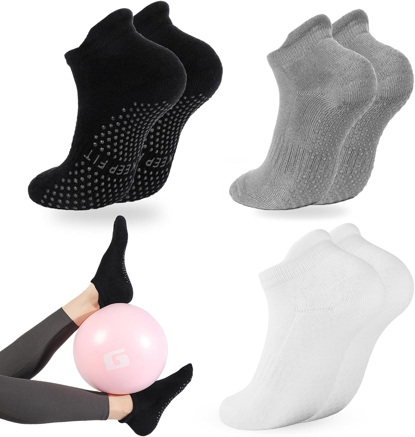Non-Slip Grippy Yoga Socks for Women
