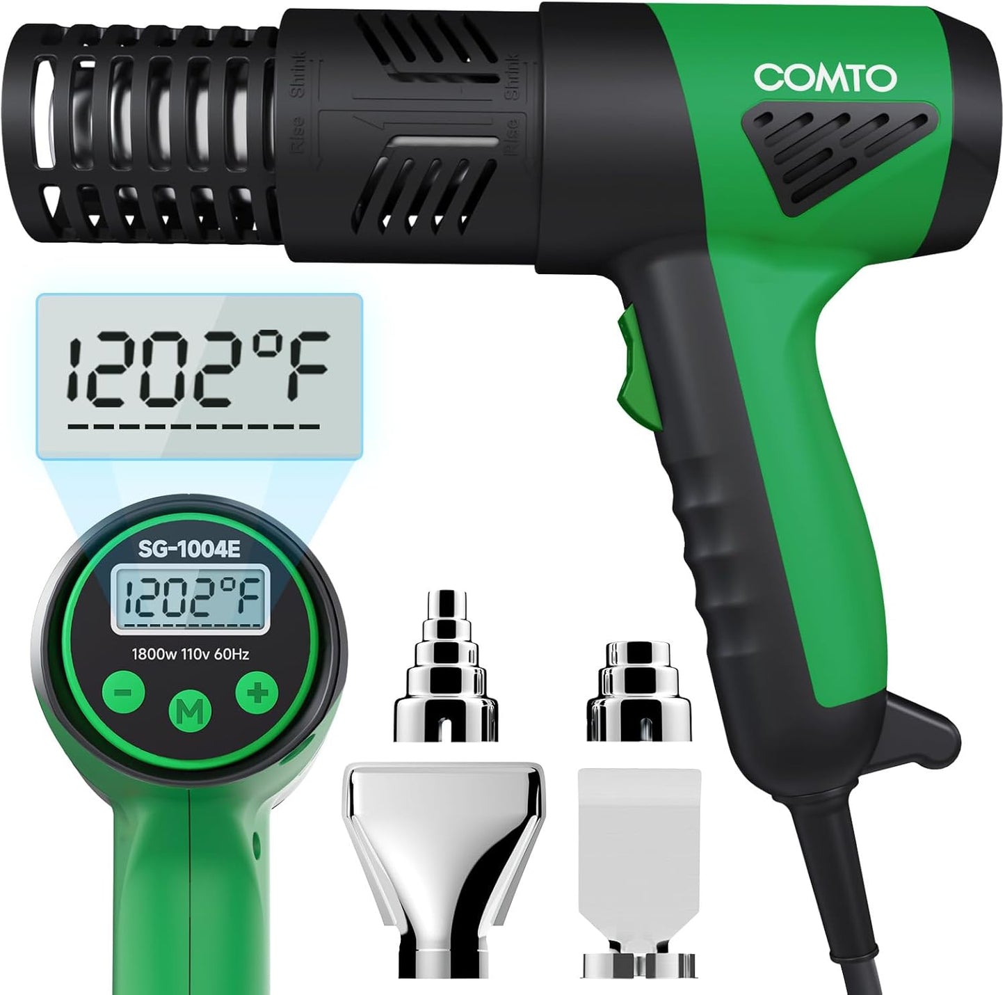 1800W Heat Gun with LCD Display for Crafts and DIY Projects