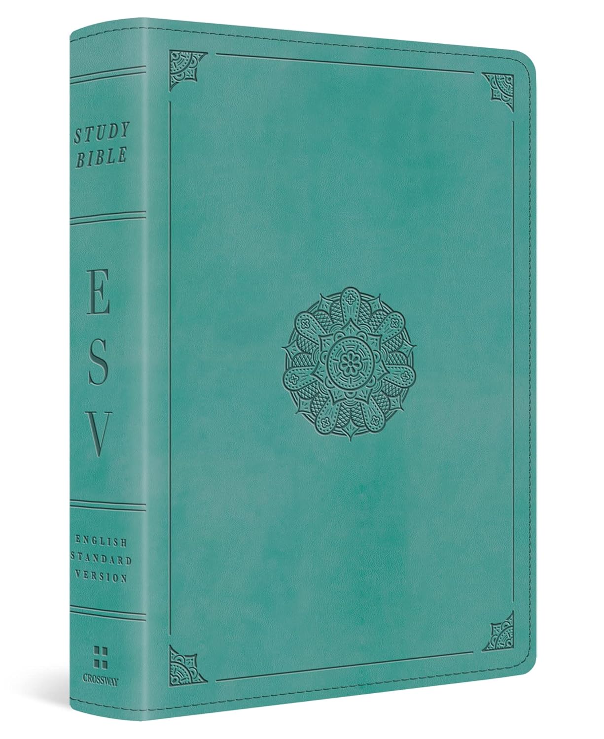 ESV Study Bible Personal Size in Turquoise with Emblem Design