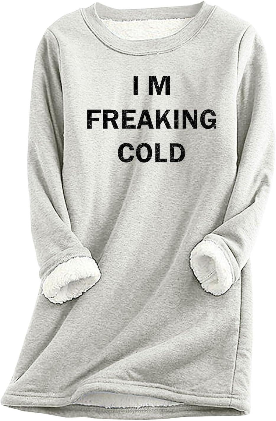Warm Sherpa-Lined Women's Fleece Sweatshirt by Tawop