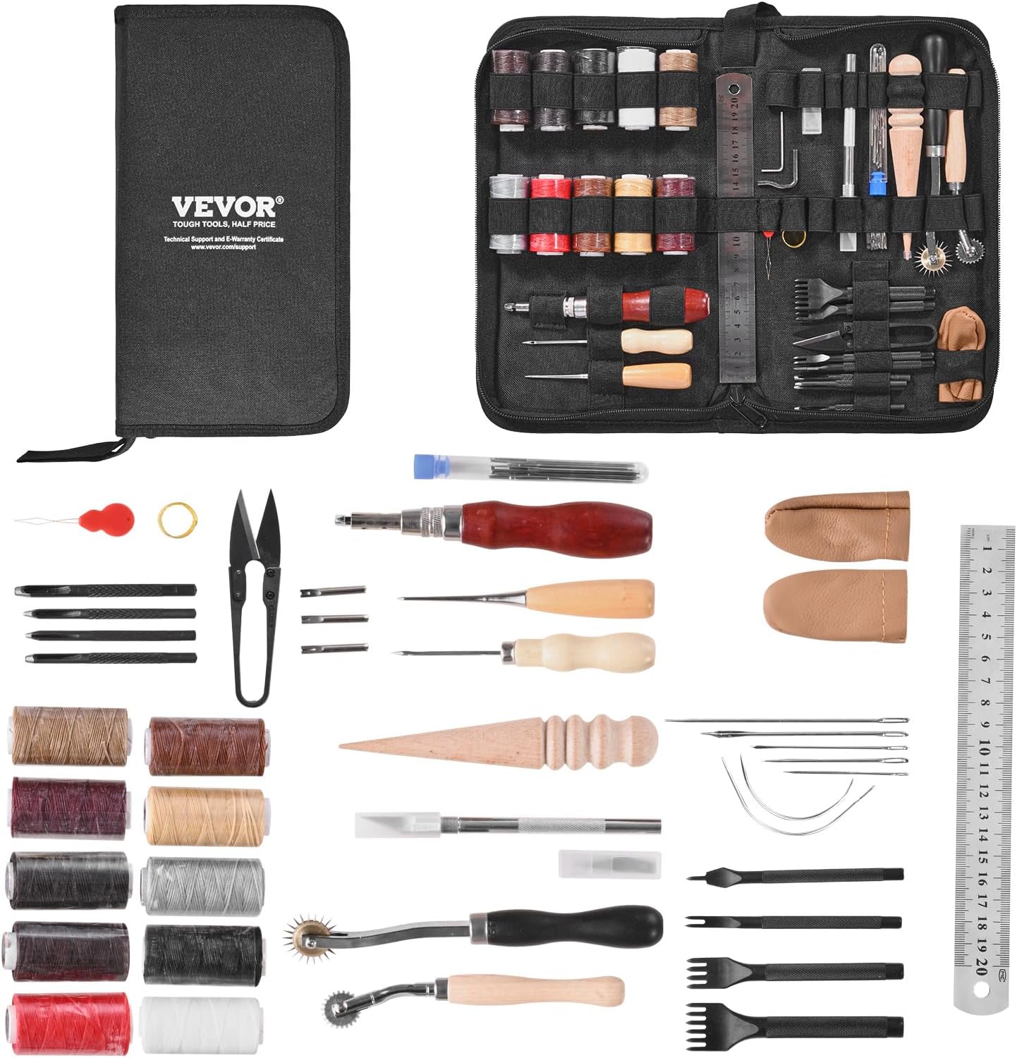 VEVOR Leather Working Tools Kit for Crafting Enthusiasts