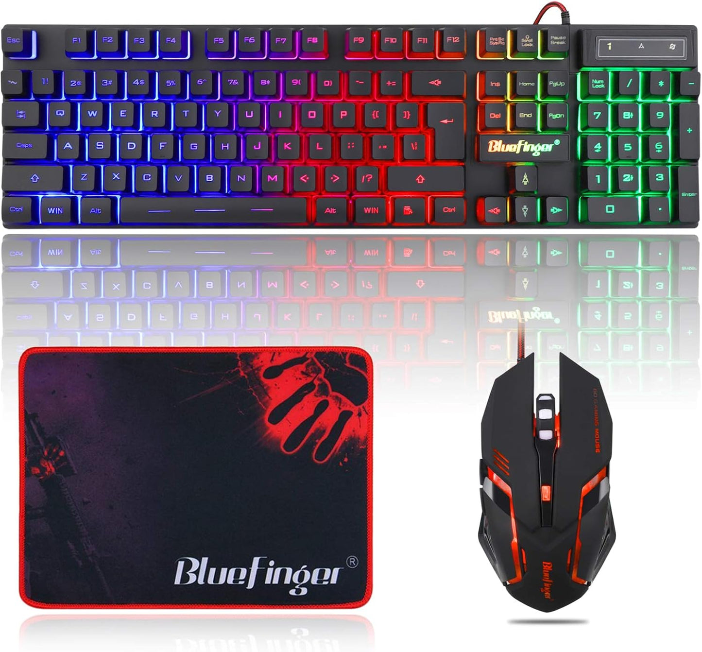 BlueFinger RGB Gaming Combo: Ultimate Gaming Set