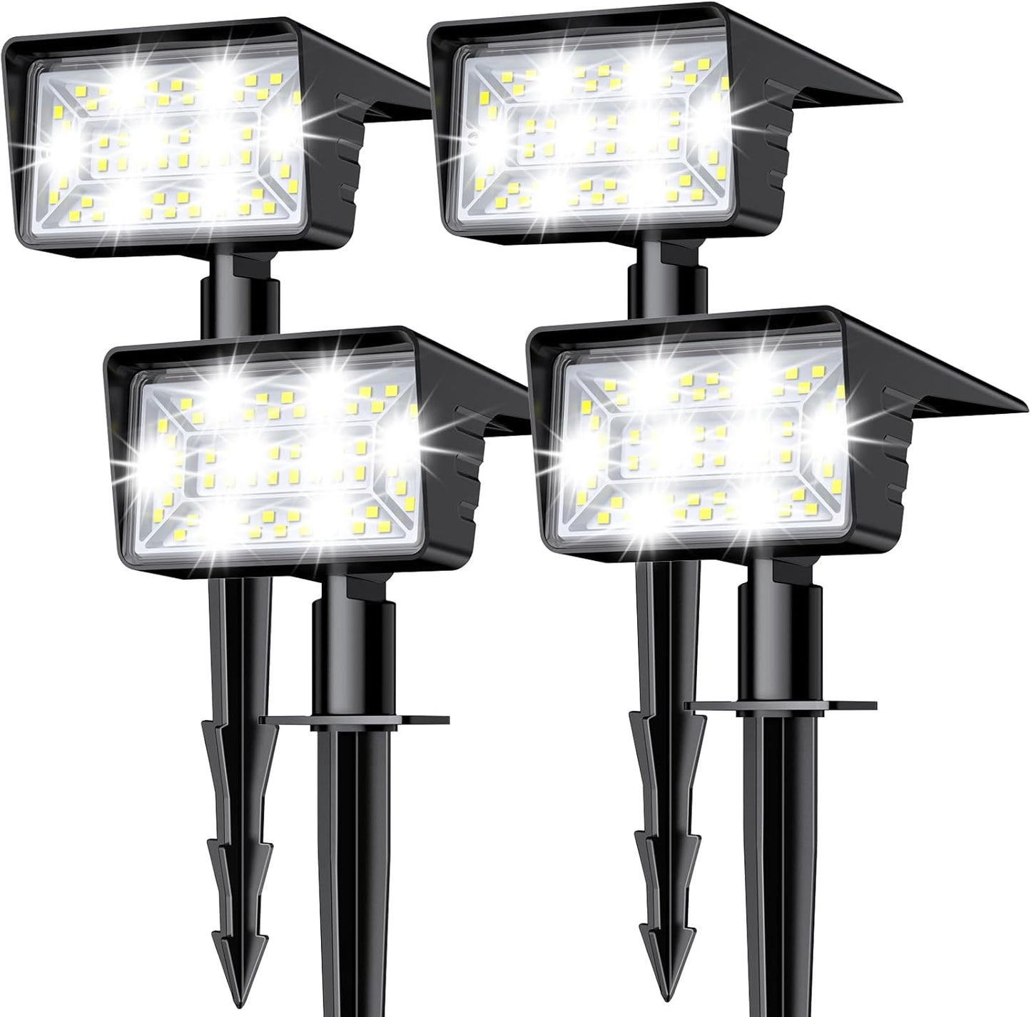 Solar Spot Lights Outdoor with 60 LED & Auto On/Off for Garden