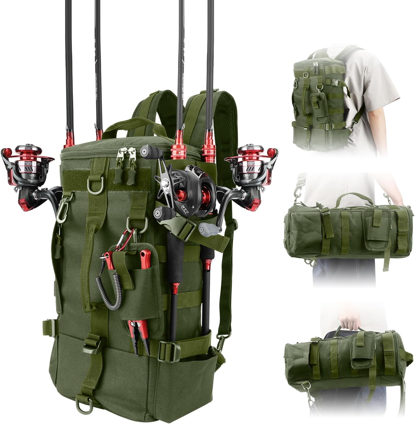 KOMCLUB Lightweight Fishing Sling: Water-Resistant & Durable