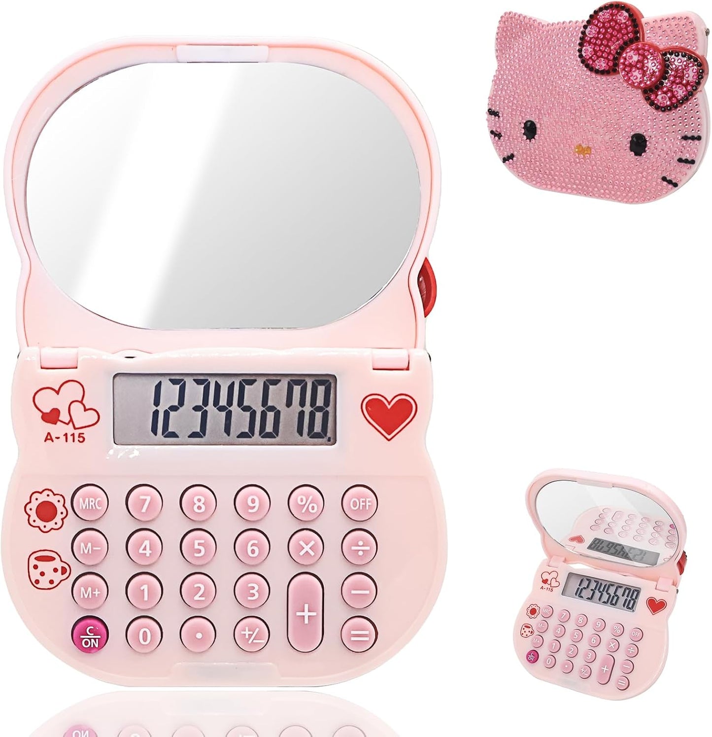 8-Digit Cute Desktop Calculator (Pink) - Easy & Stylish Calculations!