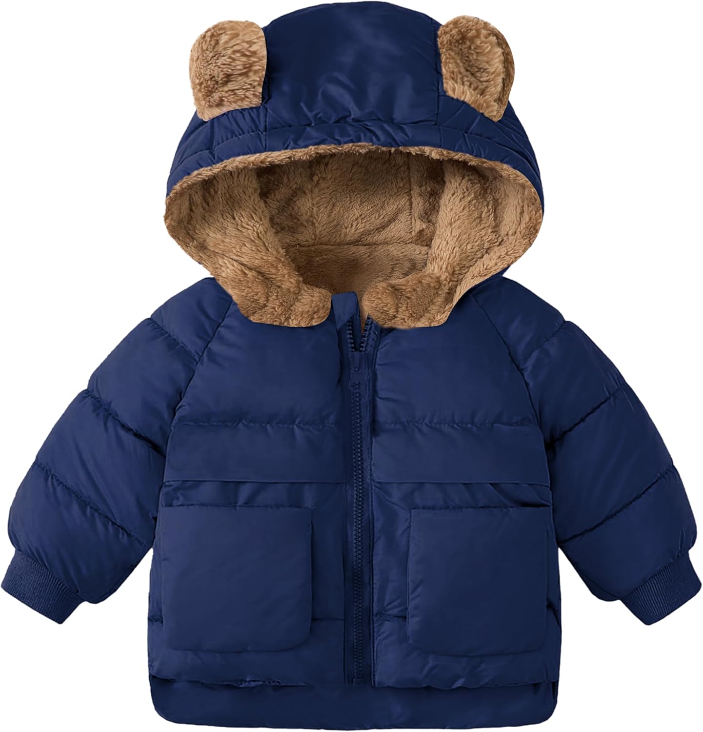 Warm Bear Hooded Winter Jacket for Baby Girls and Boys 6M-5Y