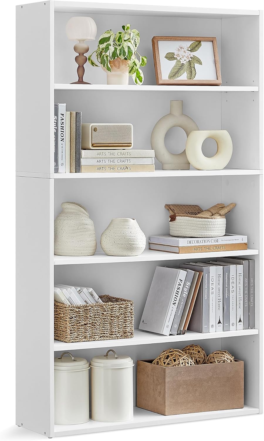 VASAGLE Custos Collection 5-Tier Bookcase for Home Office