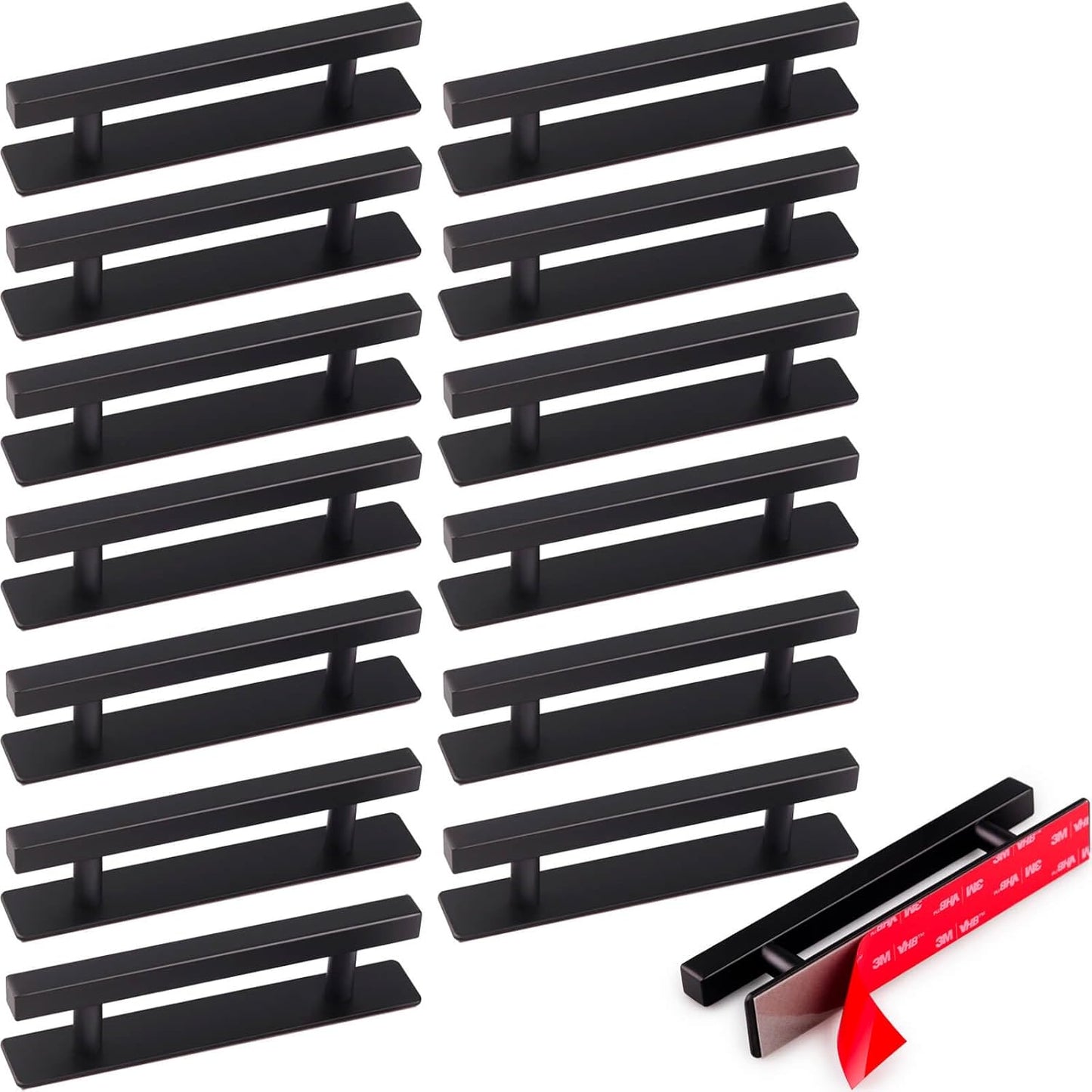 14 Pack Self Adhesive Cabinet Handles for Easy Installation