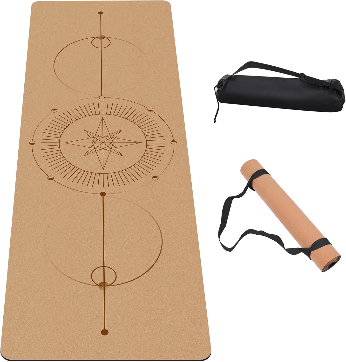 Non-Slip Premium Cork Yoga Mat - Ultimate Grip for Home Workouts - IKULE