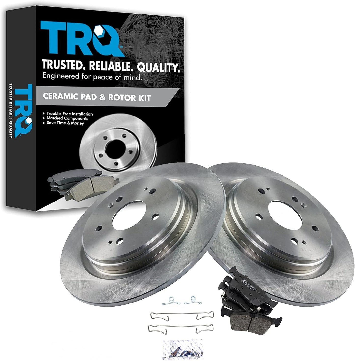 TRQ Rear Brake Pad & Rotor Kit for 2019-2021 Acura RDX