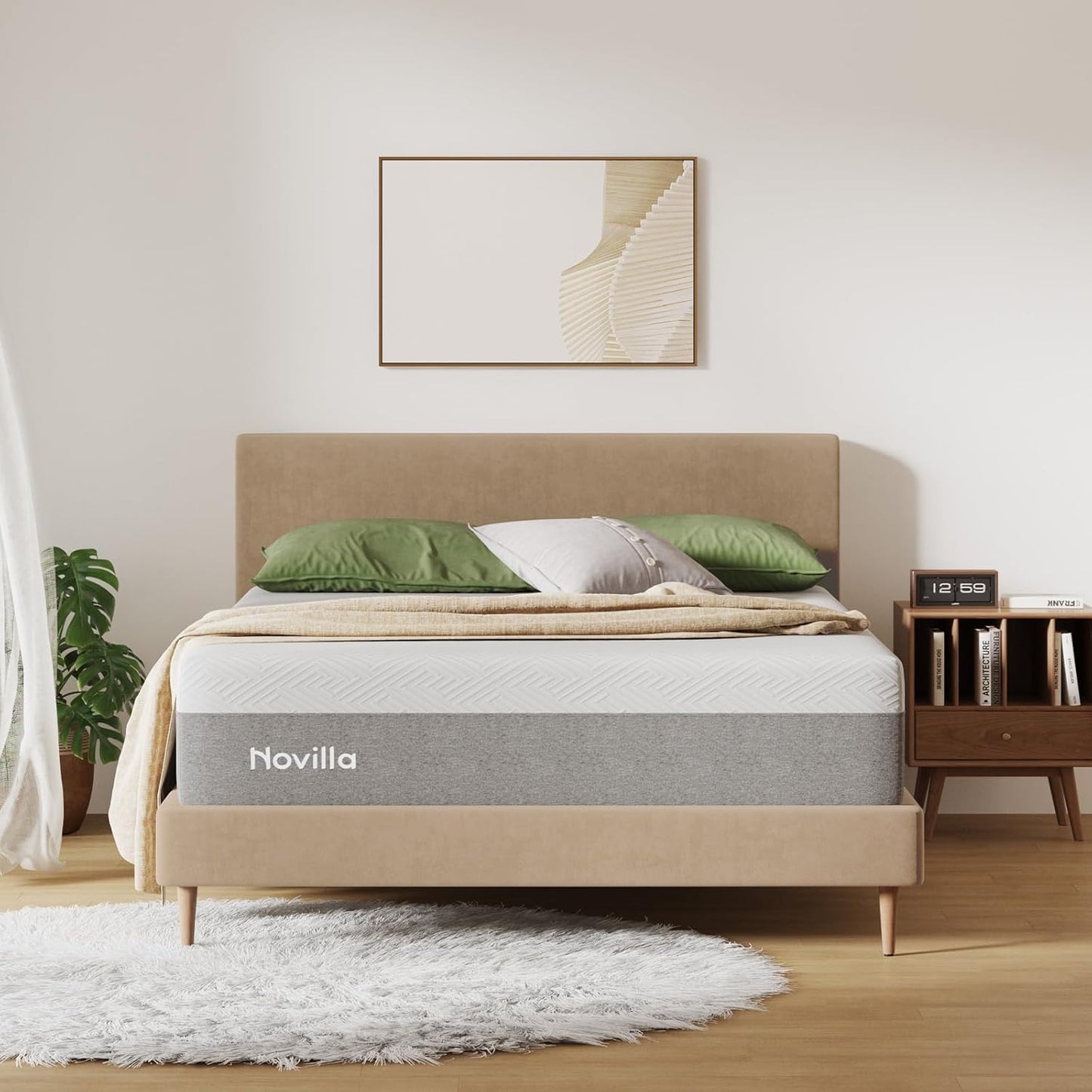 Novilla Queen Size Mattress for Cool Sleep and Pressure Relief