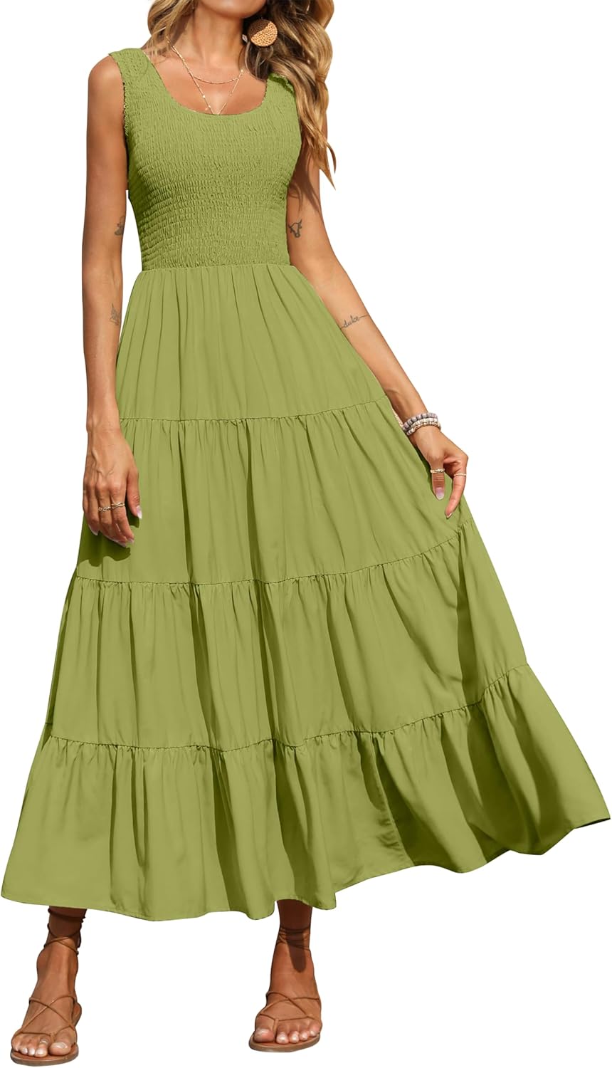 PRETTYGARDEN Women's Casual Loose Maxi Sundress for Summer