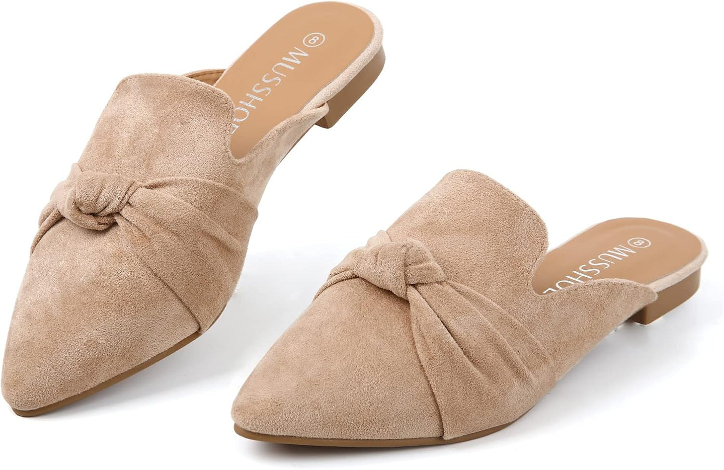 MUSSHOE Mules for Women - Comfortable Slip-On Flats with Style