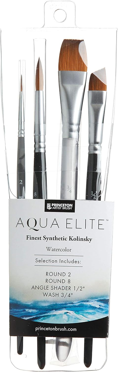 Princeton Aqua Elite Synthetic Kolinsky Watercolor Brush Set