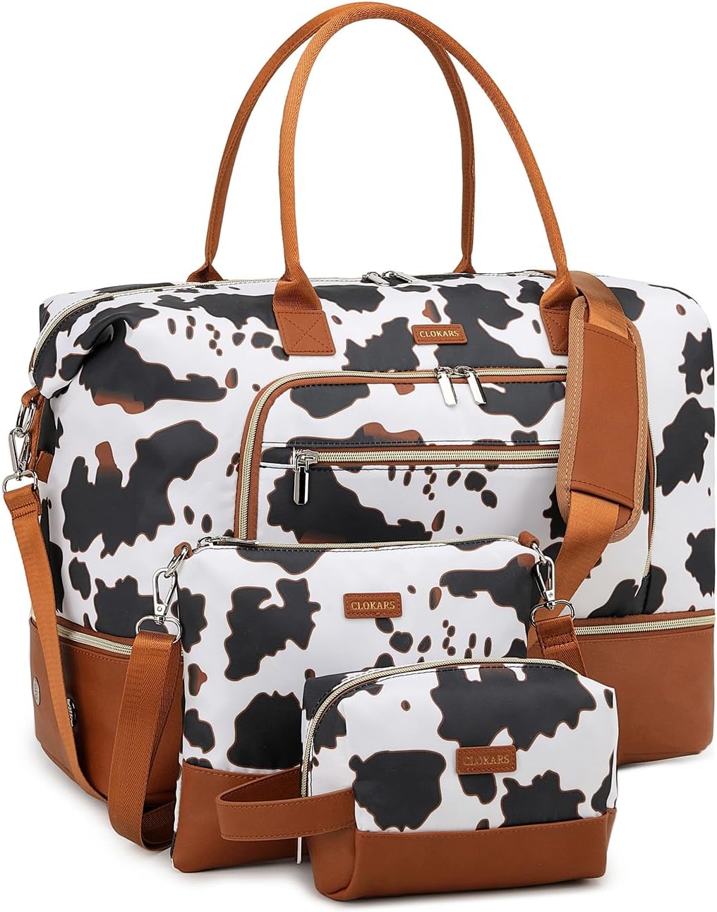 Stylish Weekender Bags for Women - Travel Duffle Set with Purse